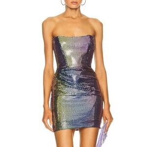 NWT The New Arrivals by ILKYAZ OZEL Isla Blue Jade Bustier Dress EU 38/Medium